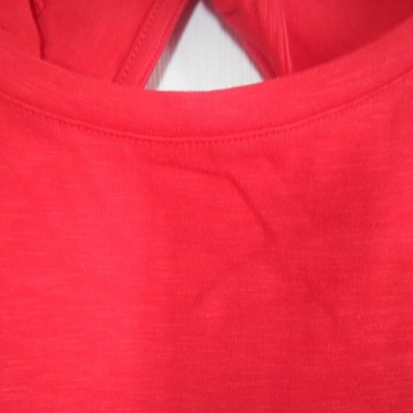 Cute Denim & Co Red Slub Knit Tank w Twist Back 5X-NWT - Picture 3 of 4